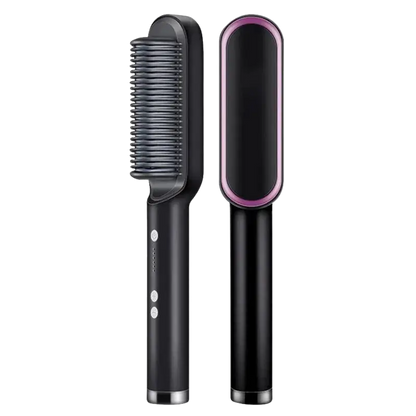 Hair Straightening Comb, Curling Iron, 2-in-1, LCD
